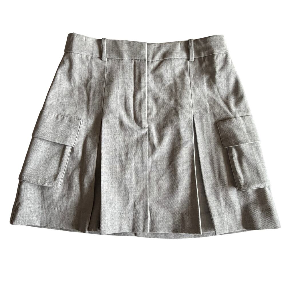 Aritzia Babaton Wool Twill Cargo Mini Skirt